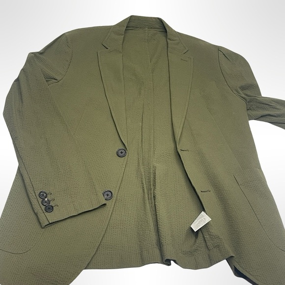 BARTI Club - Olive Textured Blazer size L / 40R 100% Cotton - Picture 3 of 7